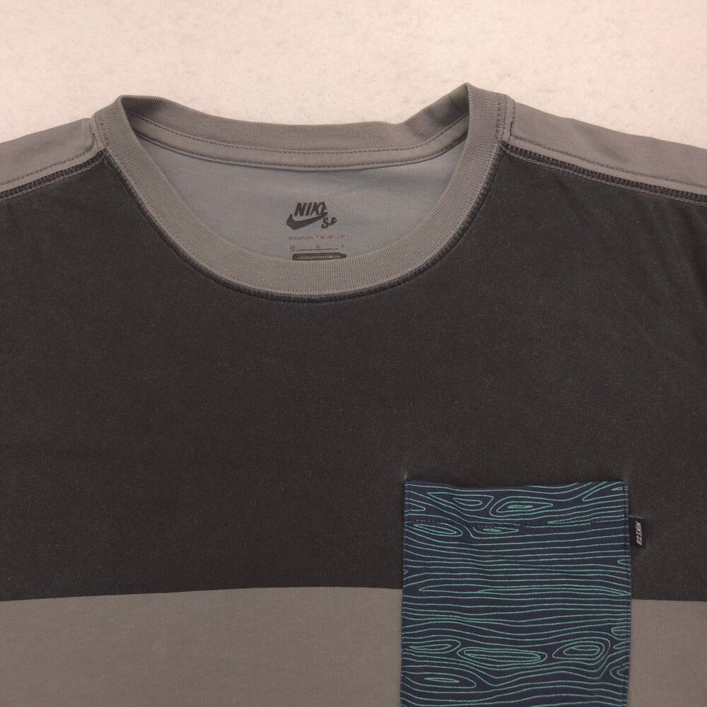 Nike Casual Crew Neck Graphic Short Sleeve T Shirt Mens Size Medium M Gray